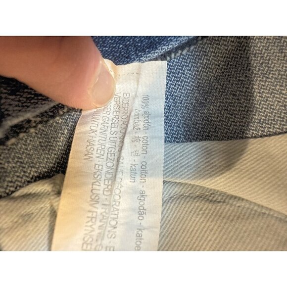 Zara Trafaluc Distressed Side Stripe Denim Mini Skirt Size M, Pre-Owned Good Con - Picture 8 of 8